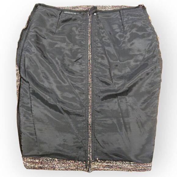 Lafayette 148 Tweed back zip classic pencil skirt size L *check measurements - Picture 6 of 10